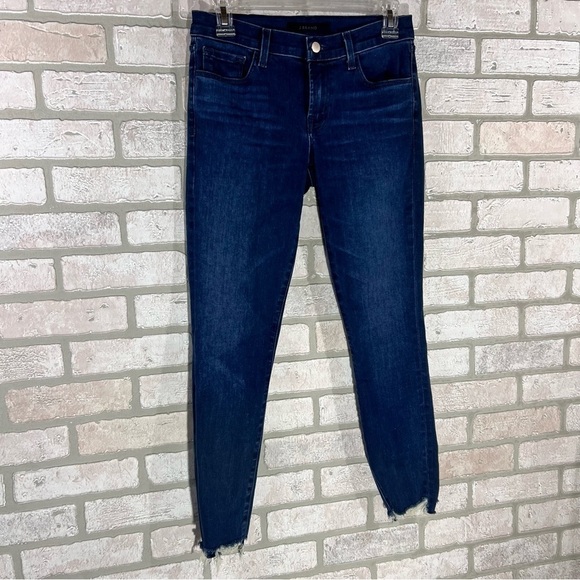 J Brand Crop Skinny Jeans in Radiowave Destruction Wash Size 27 - Picture 4 of 11